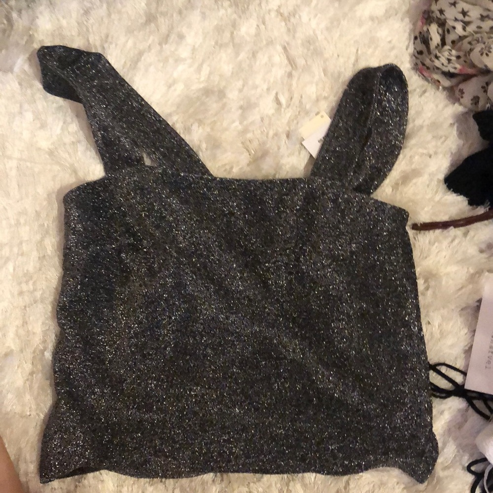 NWT Sparkly Cropped Tank